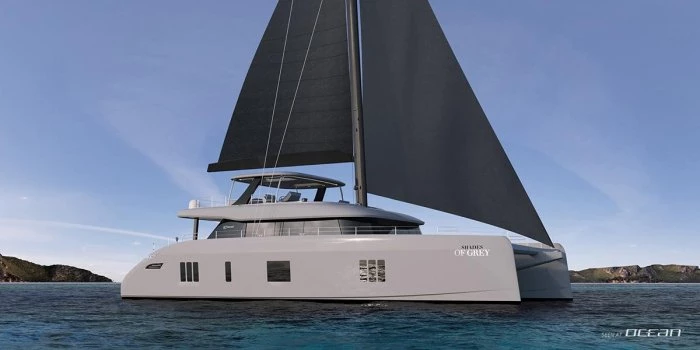 SHADES OF GREY | New Sunreef 80 in Mallorca with a water slide! | News | Luxury Yachts Charter